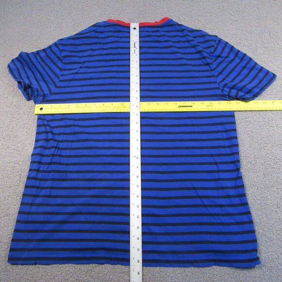 Polo Ralph Lauren Men's T-Shirt Large Blue Striped Navy Reserve RL-93 Pocket Tee - Picture 9 of 10